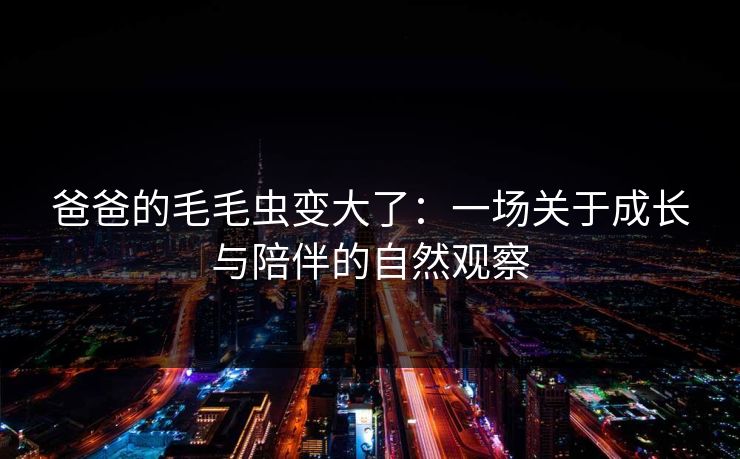 爸爸的毛毛虫变大了：一场关于成长与陪伴的自然观察